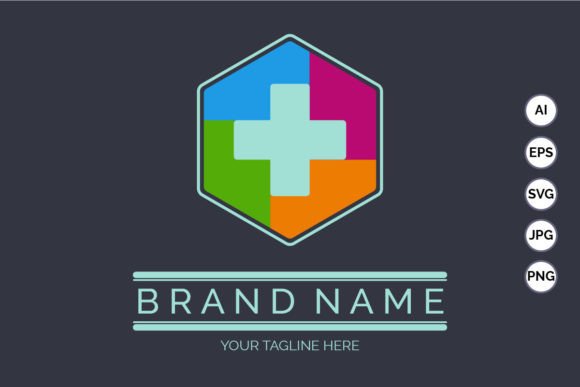 Hexagonal Cross Medical Hospital Logo Review