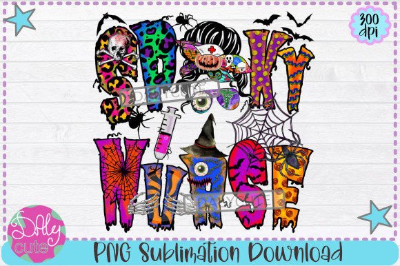 Nurse Halloween Sublimation: Graphics & Print Templates