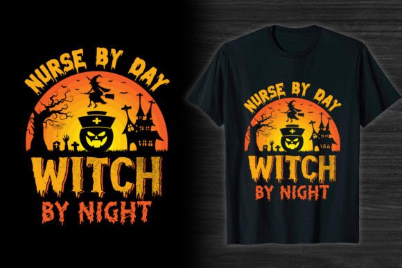 Review: Halloween T-shirt Nurse by Day Witch by